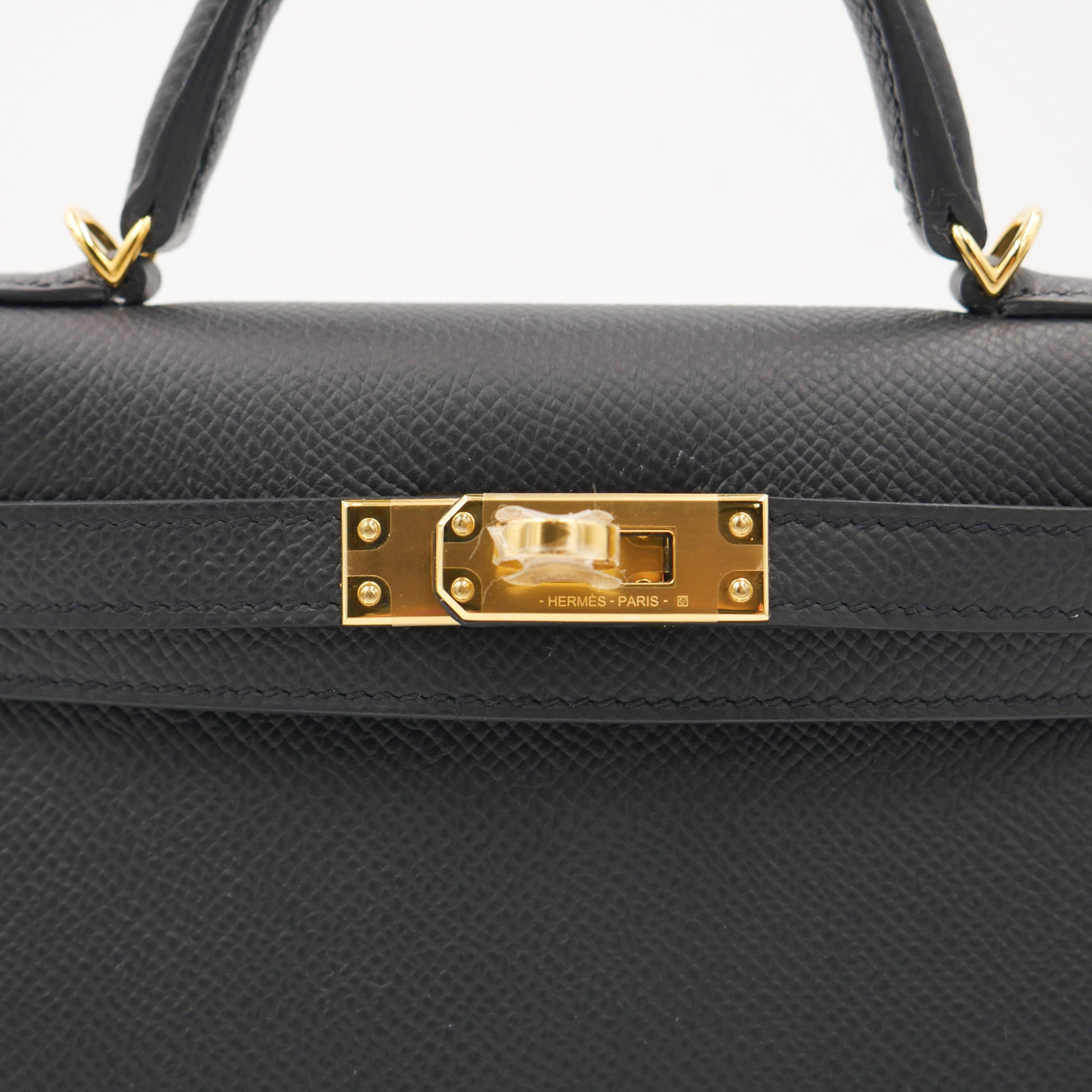Hermès Kelly II Sellier Mini Black Epsom Leather Gold Hardware For Sale 1