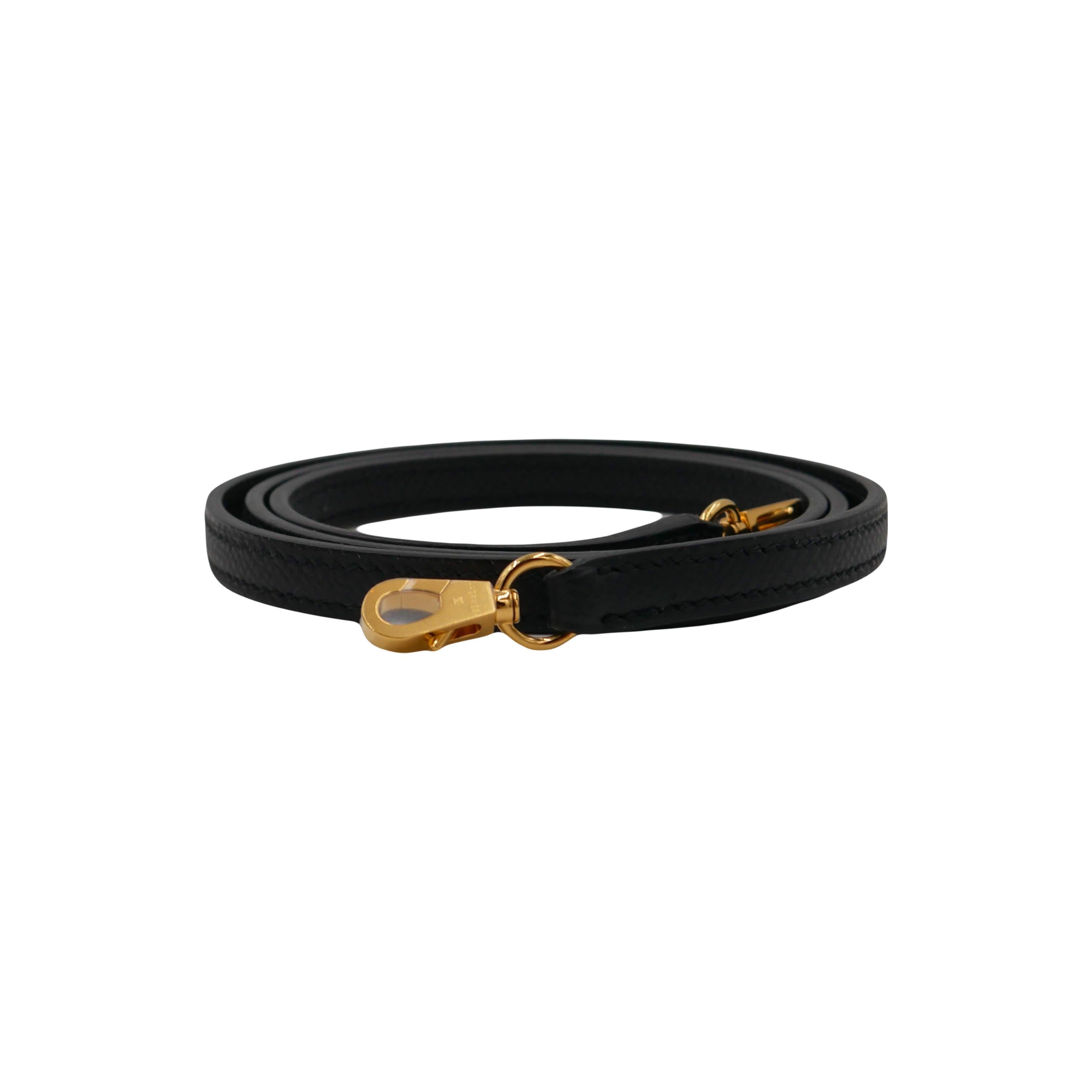 Women's Hermès Kelly II Sellier Mini Black Epsom Leather Gold Hardware For Sale