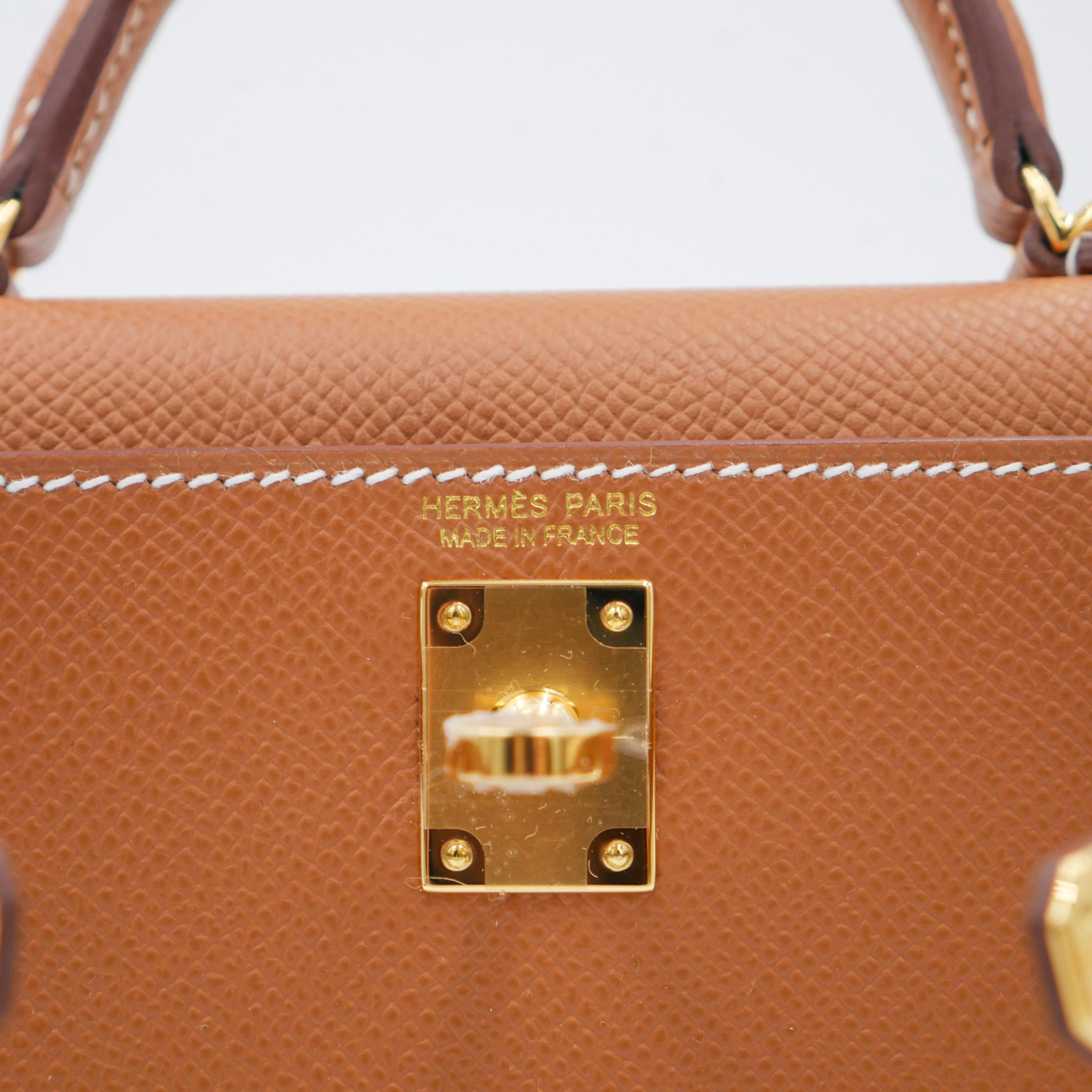 Hermès Kelly II Sellier Mini Gold Epsom Leather Gold Hardware For Sale 1