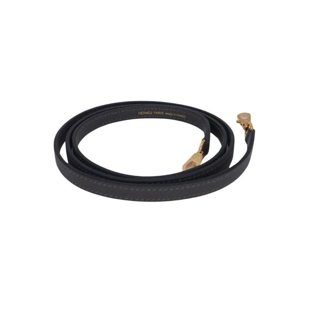 Hermès Kelly II Sellier Mini Touch Graphit/Ardoise Madame/Eidechse Gold Hardware 3