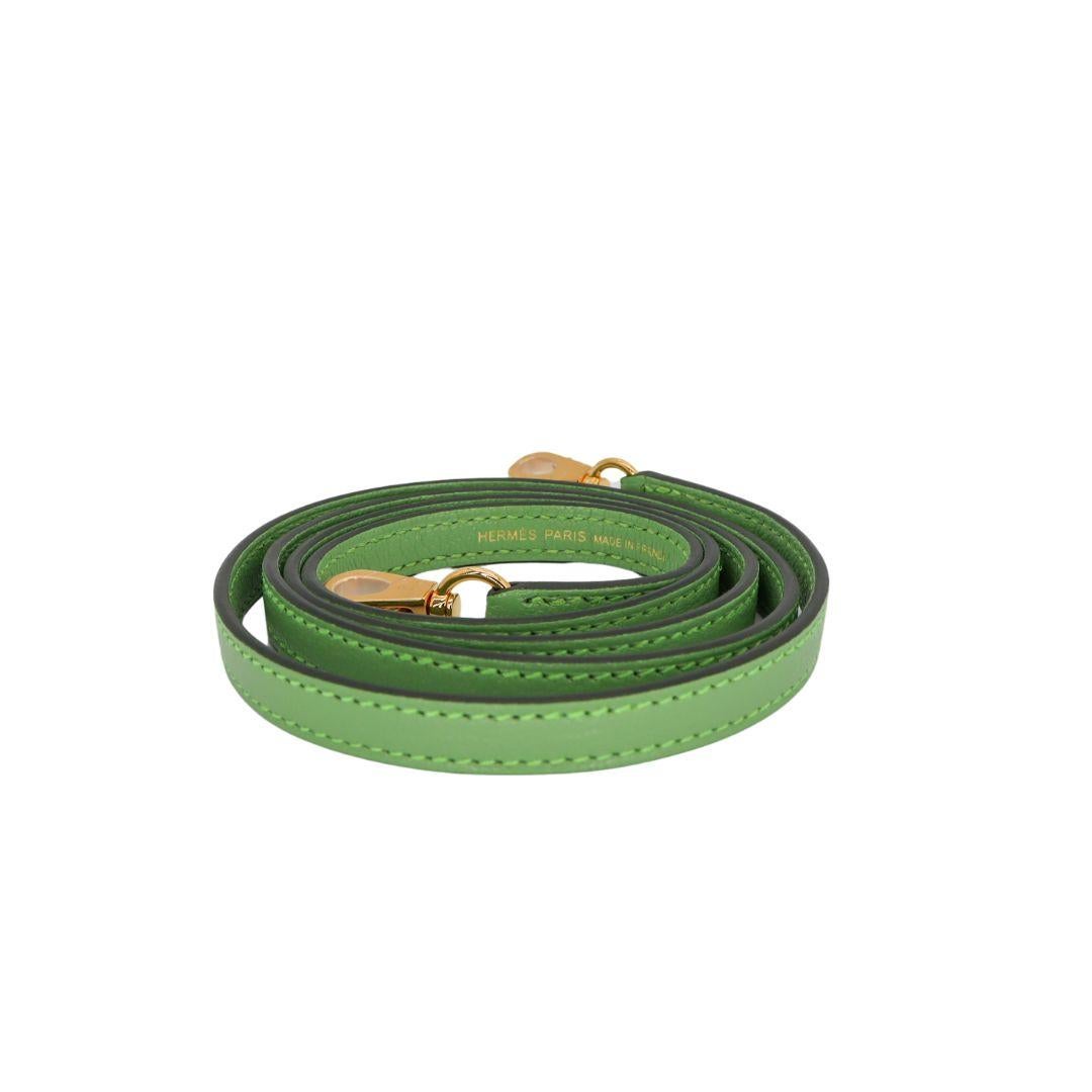 Women's Hermès Kelly II Sellier Mini Vert Criquet Chevre Leather Gold Hardware