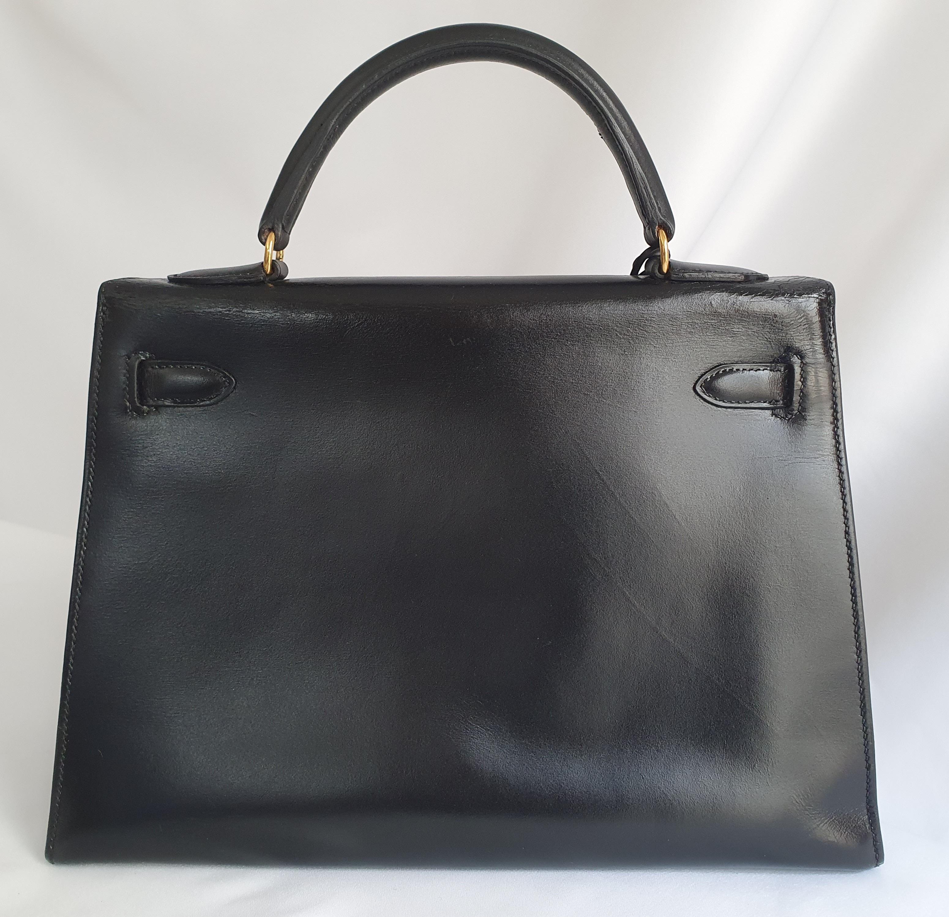 Black Hermès, Kelly in black leather