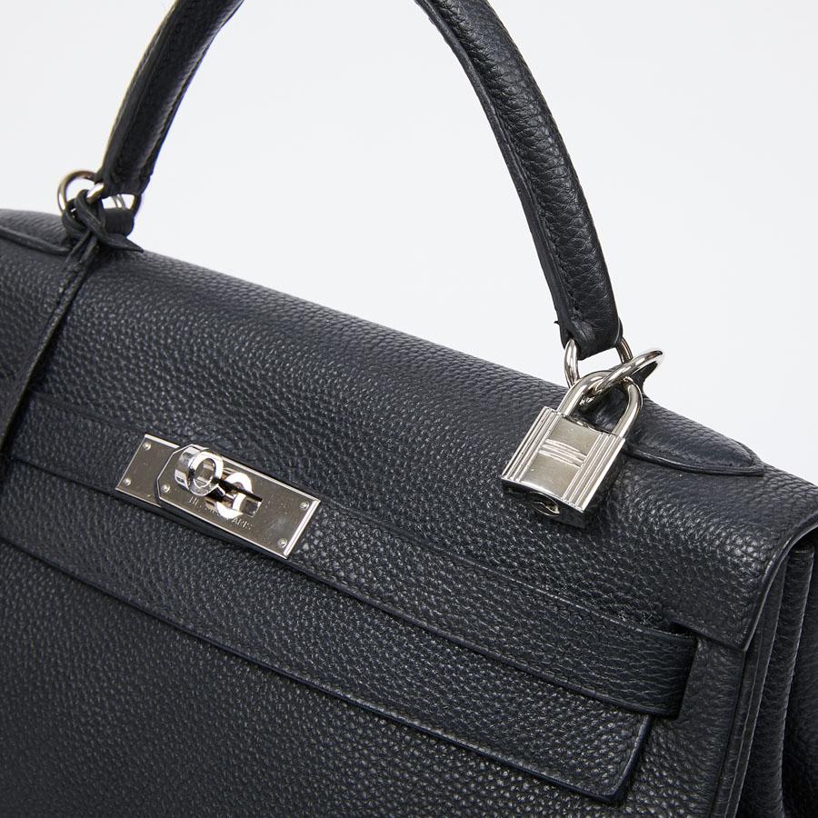 HERMES Kelly In Black Togo Leather With Removable Strap 6