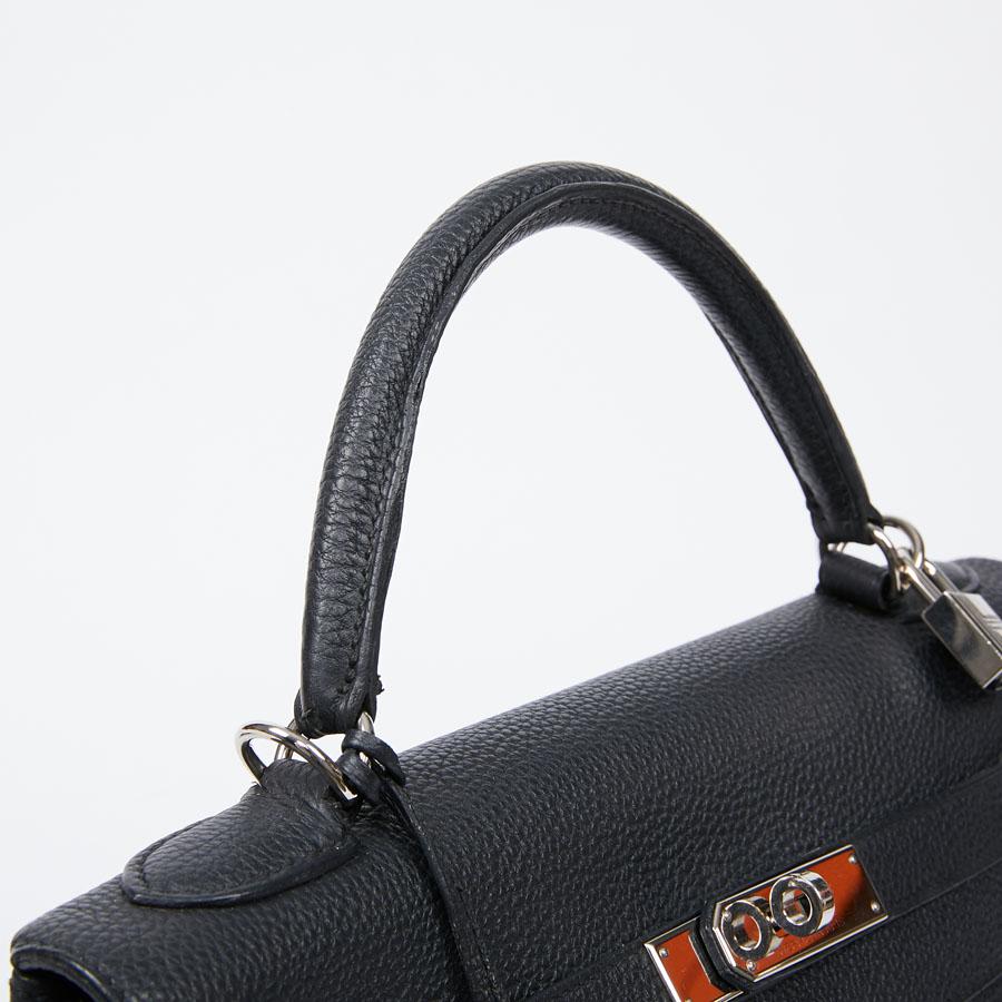 HERMES Kelly In Black Togo Leather With Removable Strap 7