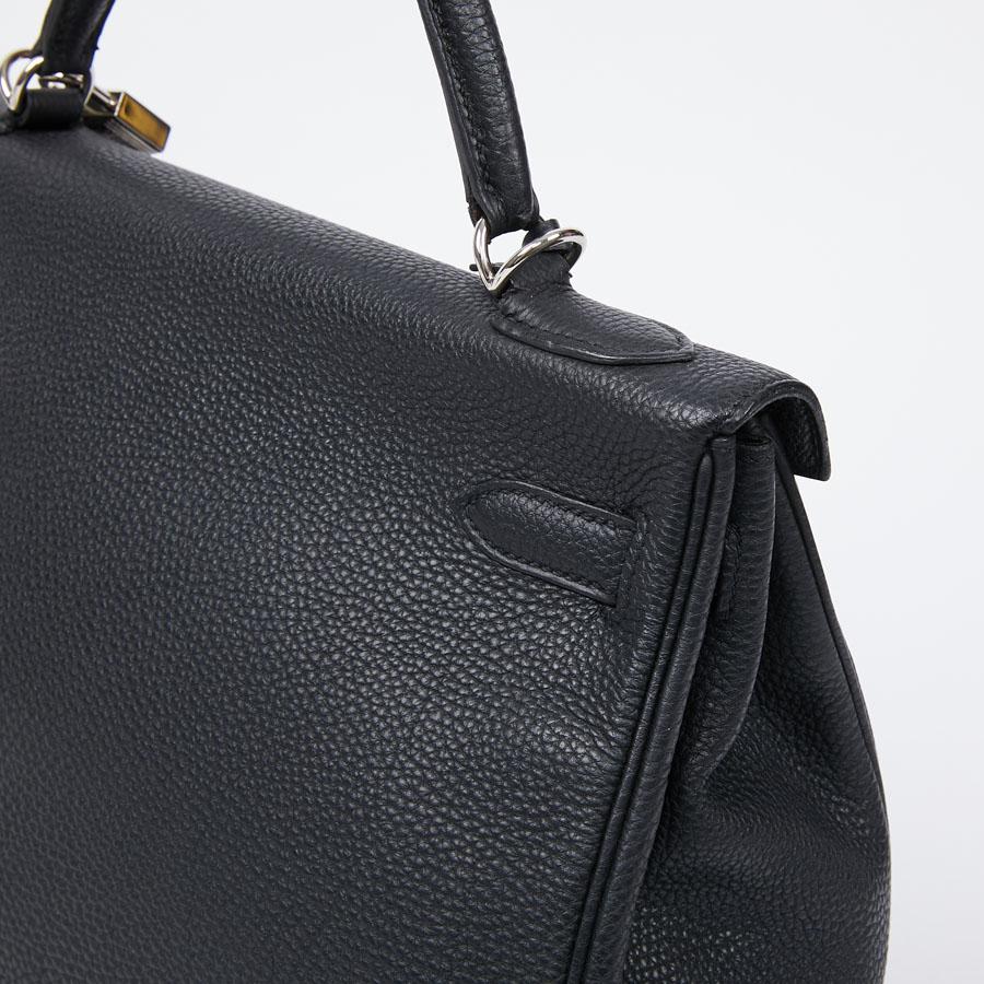 HERMES Kelly In Black Togo Leather With Removable Strap 4