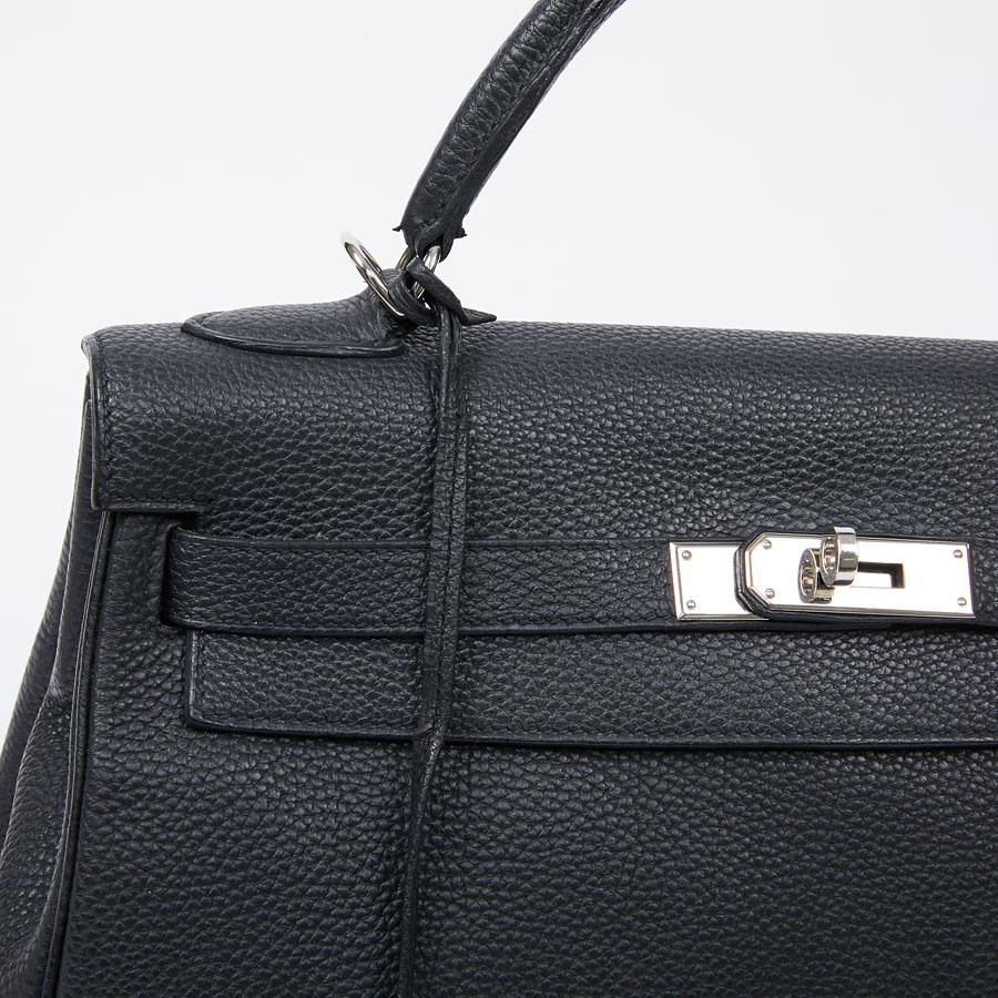HERMES Kelly In Black Togo Leather With Removable Strap 5