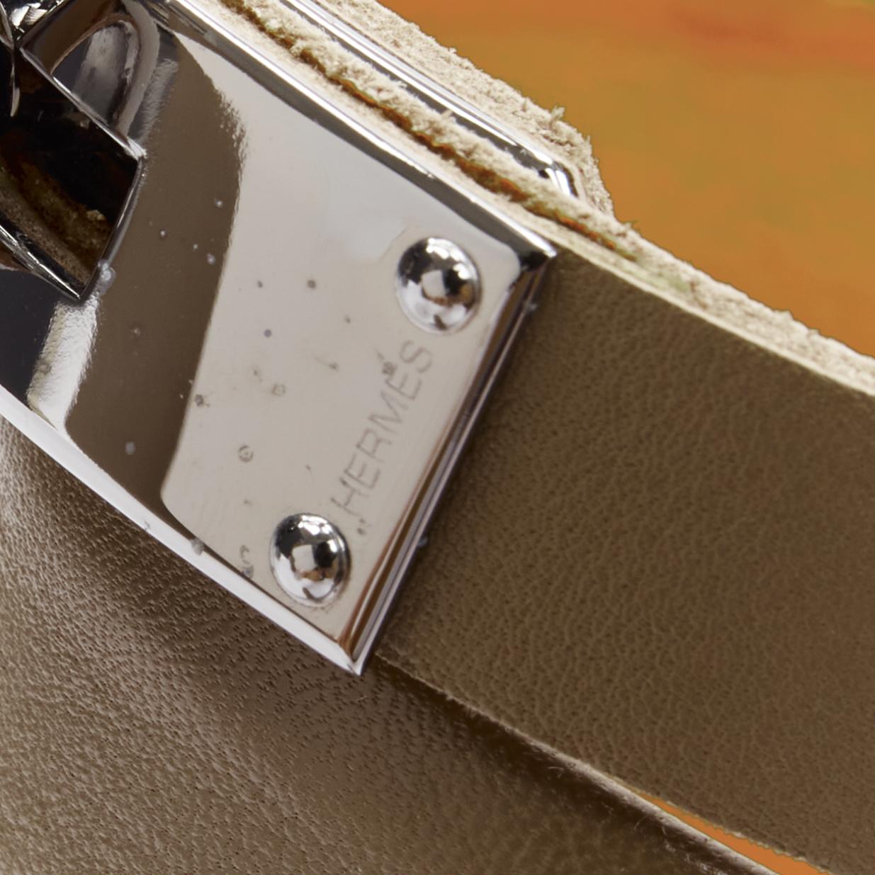HERMES Kelly Jumping taupe brown PHW buckle riding boot EU37.5 4
