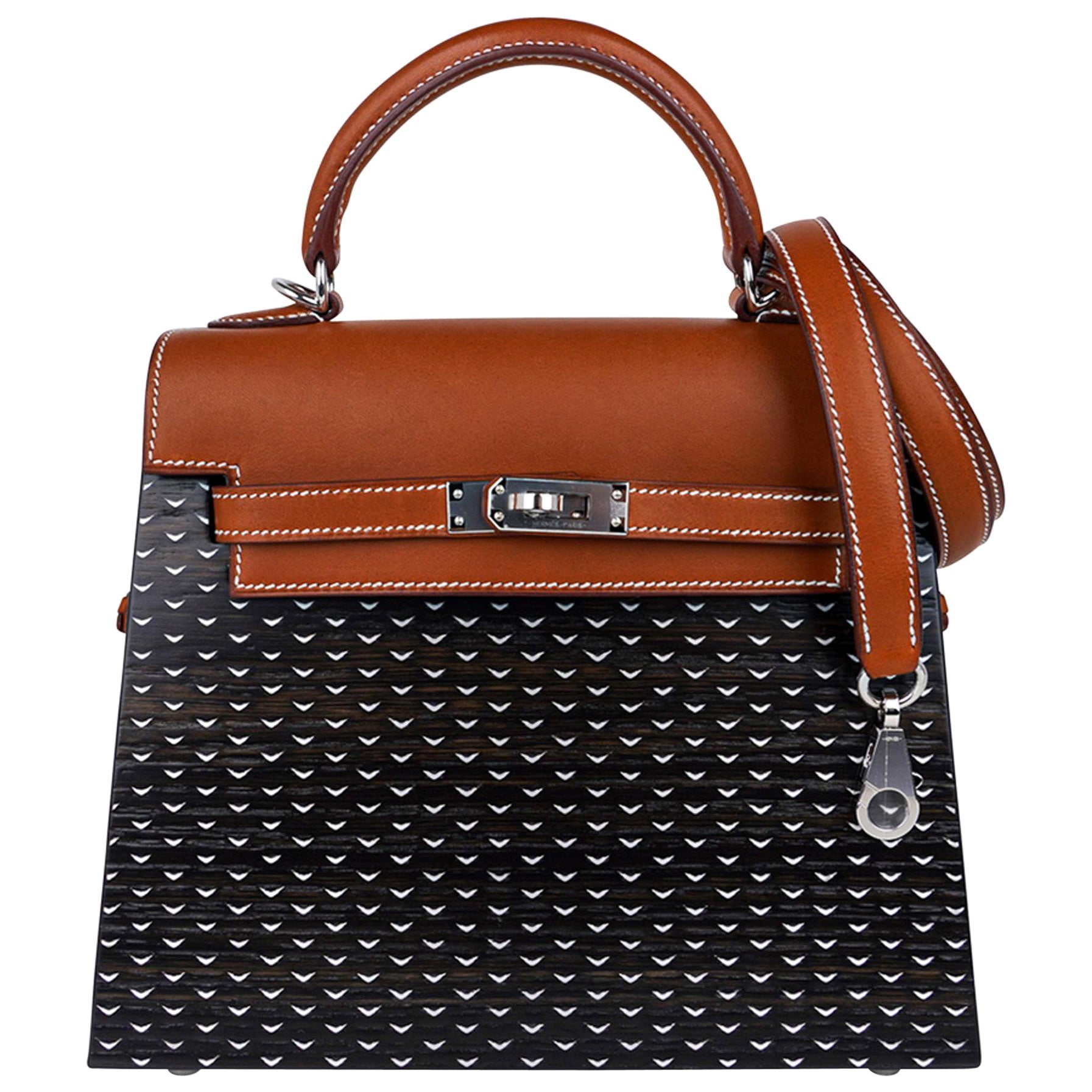 Hermes Kelly Kelly Kellywood 22 cm Holz Kelly Barenia Leder Limitierte Auflage
