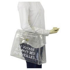 Hermès Kelly L 1997 Souvenir De L'exposition Transparent 230224 Klar X Weiß 