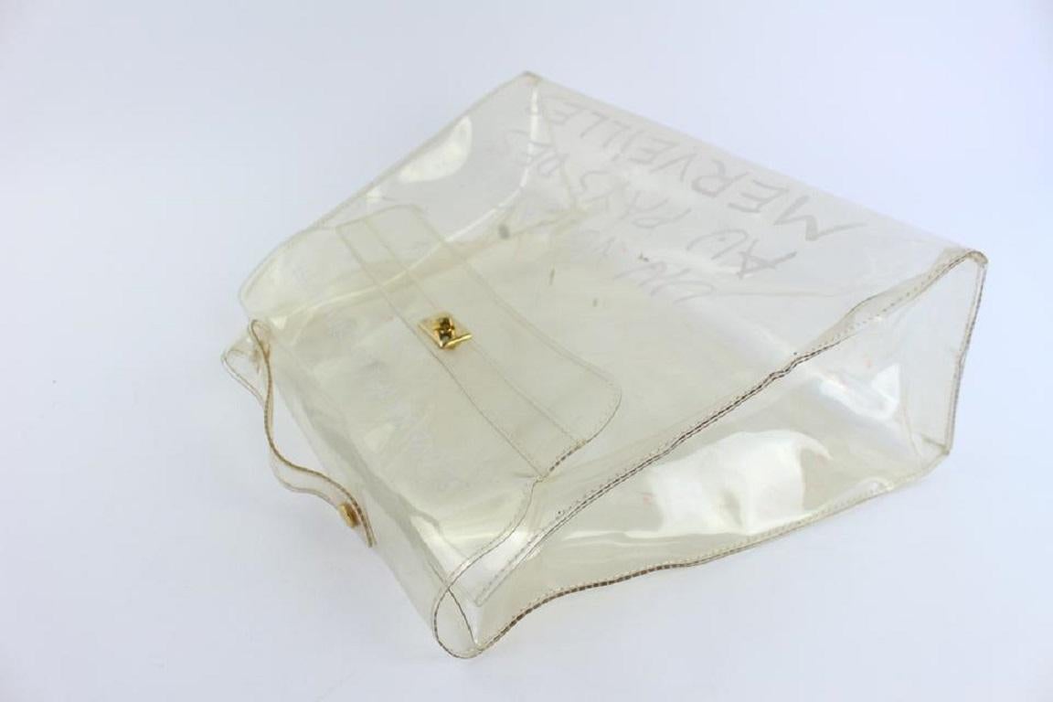 Women's Hermès Kelly L Clear Translucent 1997 Souvenir De L'exposition 9hz0817 White Vin