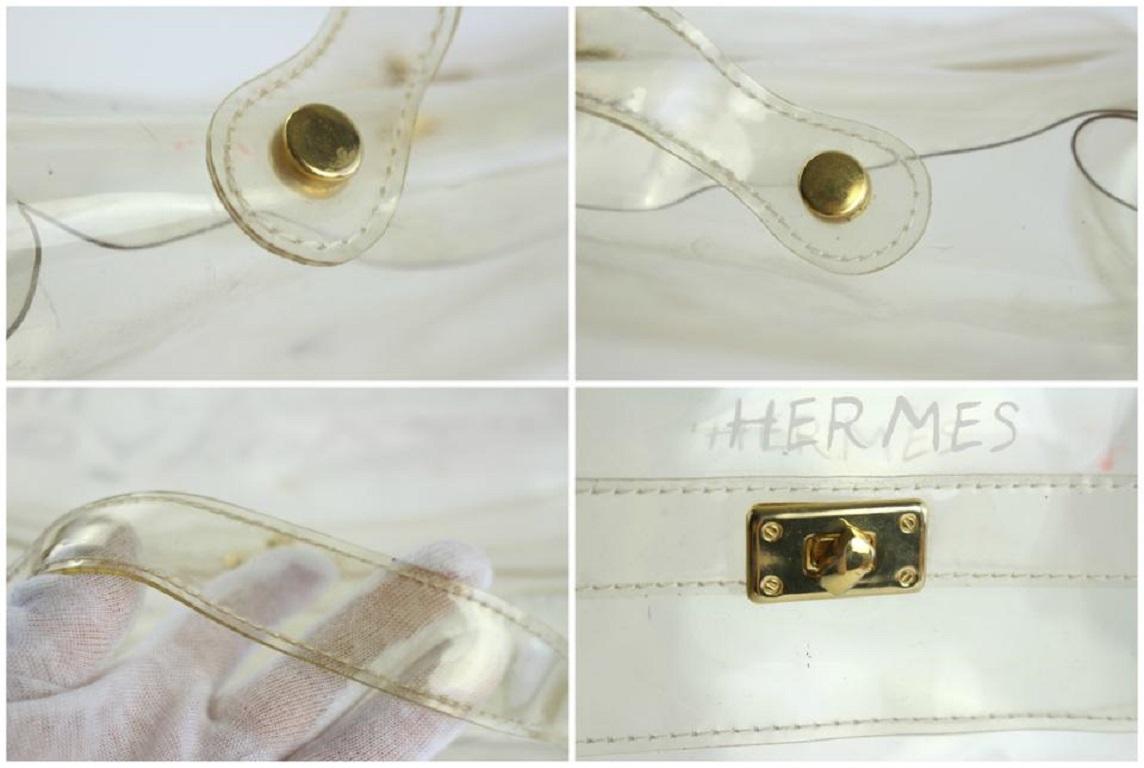 Hermès Kelly L Clear Translucent 1997 Souvenir De L'exposition 9hz0817 White Vin 1