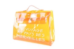 Hermès Kelly L L'exposition Clear Souvenir 4hr0613 Orange Vinyl Tote