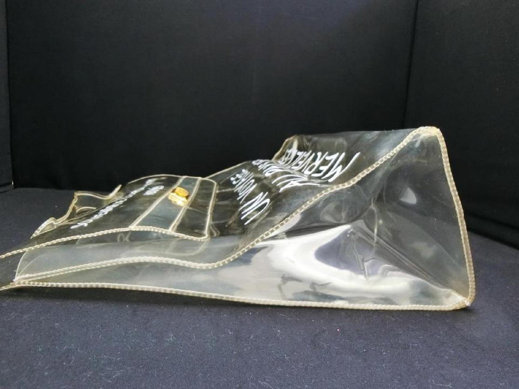 Hermès Kelly L Translucent 1997 Souvenir L'exposition Clear 230089 White Vinyl 4