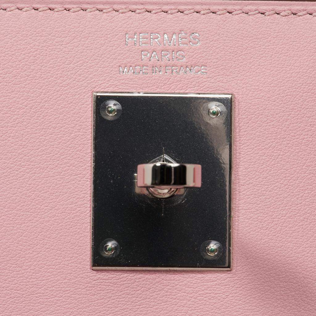 Hermes Kelly Lakis 32 Rose Sakura Bag Palladium Hardware Swift Limited Edition 3