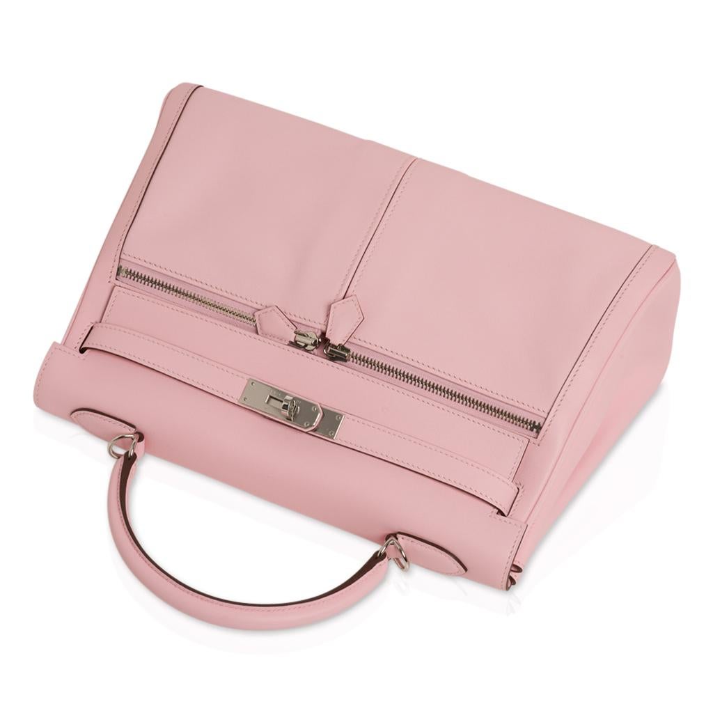 Sac Hermès Kelly Lakis 32 Rose Sakura Palladium Hardware Swift Édition Limitée 2