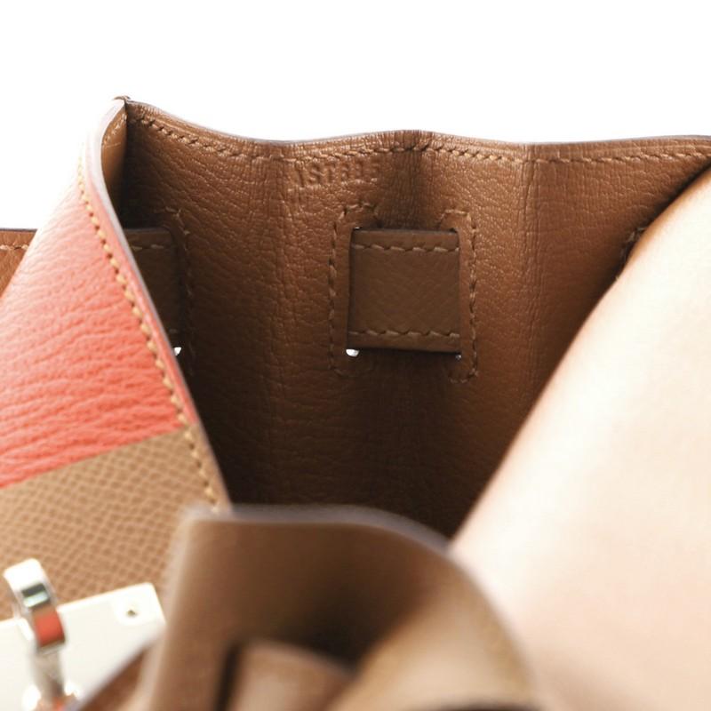 Hermes Kelly Lettre Handbag Gold Epsom with Palladium Hardware 28 2