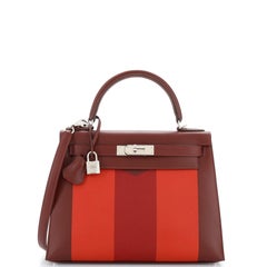 Brand New Hermès Kelly Retourne 28 cm Evercolor Rouge Grenat GHW at 1stDibs