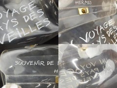 Hermès Kelly Limited Edition Clear L'exposition 1997 40cm 230164 White Vinyl Mes