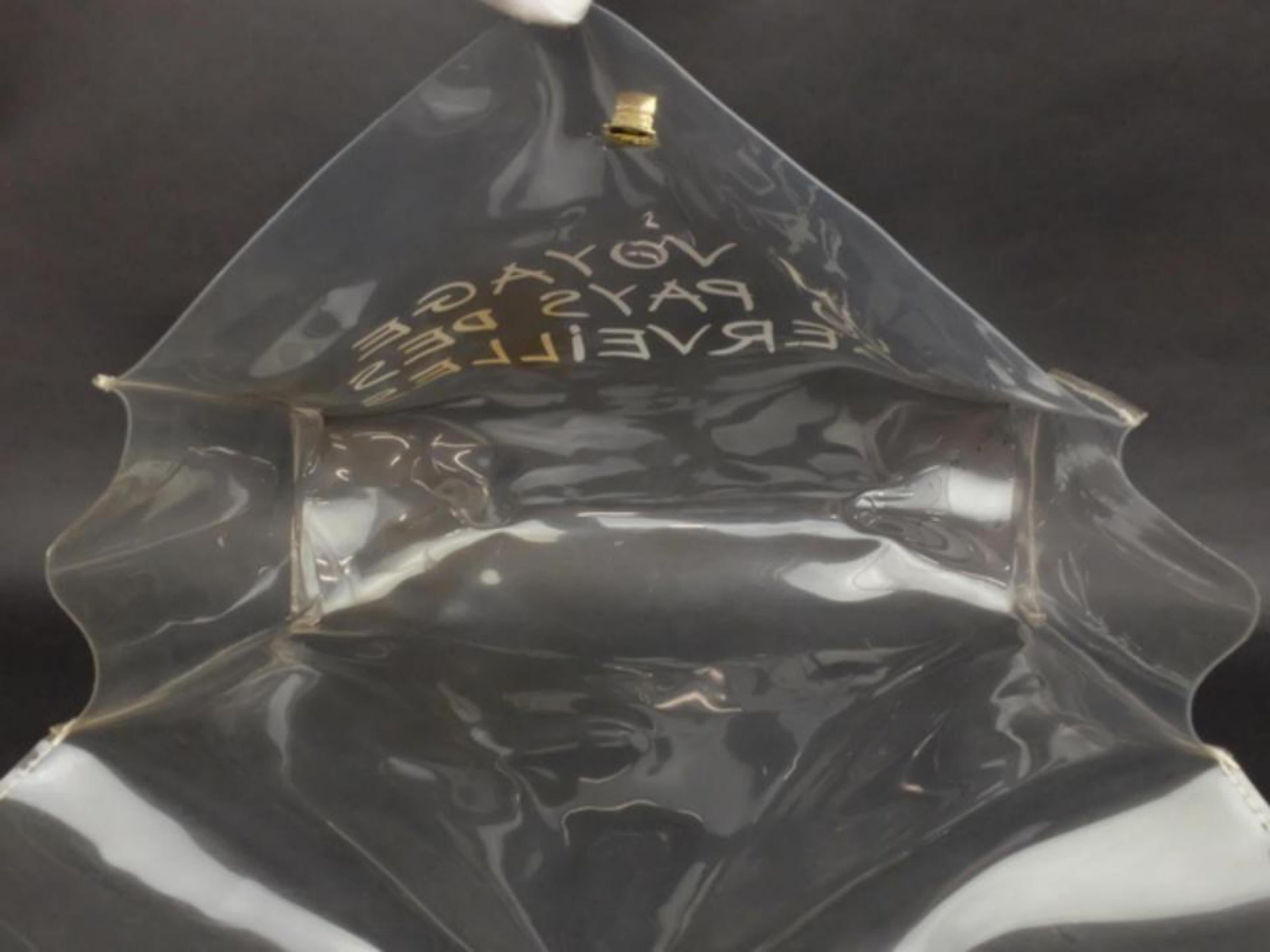 Gray Hermès Kelly Limited Edition Clear L'exposition 1997 40cm 230164 White Vinyl Mes For Sale