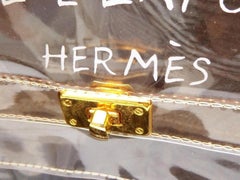 Hermès Kelly Limited Edition L'exposition Souvenir 230483 Clear Vinyl Satchel