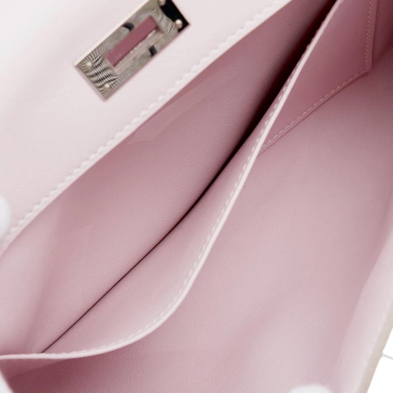 Hermès Kelly Longue Rose Dragee Evergrain with Palladium Hardware - 20