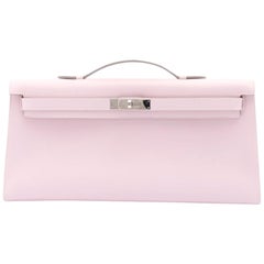 1stdibs Exclusive Hermès Kelly Longue Rose Dragee Swift Leather Palladium