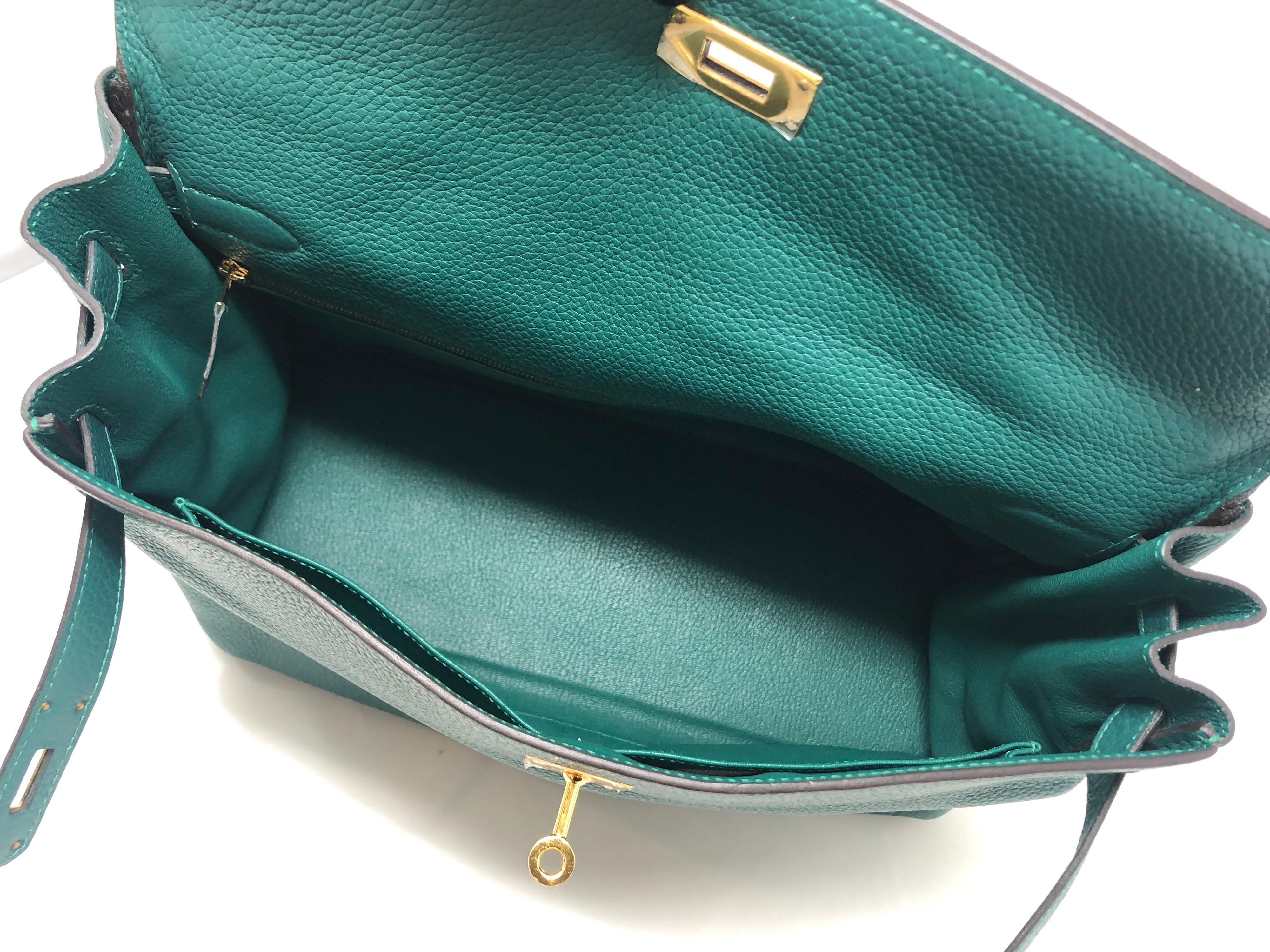 Hermes Kelly Malachite 35 Bag 5