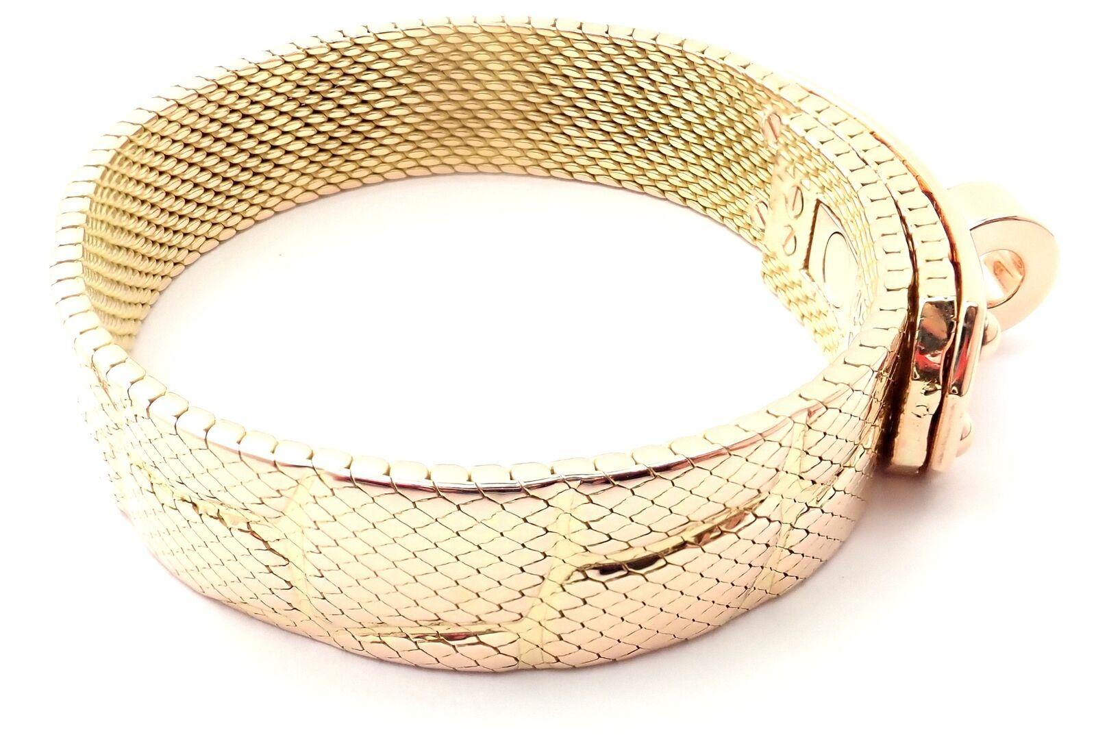 18k Rose Gold Medium Model Kelly Bracelet by Hermes. 
Details: 
Size: Length: 6.5