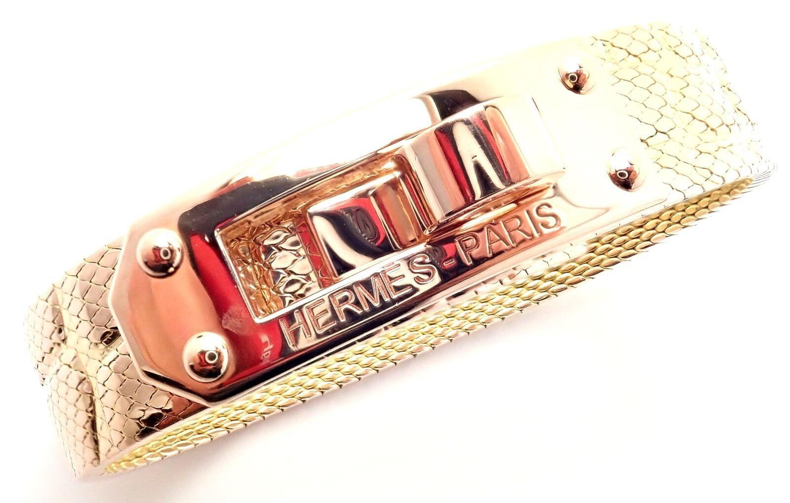 Women's or Men's Hermes Kelly Medium Model Rose Gold Bracelet