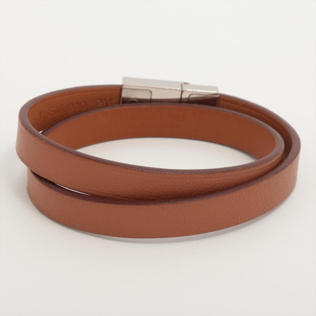 Hermès Kelly Men 2020 Leather Bracelet Brown In Good Condition In Humacao, PR