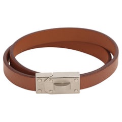 Hermès Kelly Men 2020 Leather Bracelet Brown