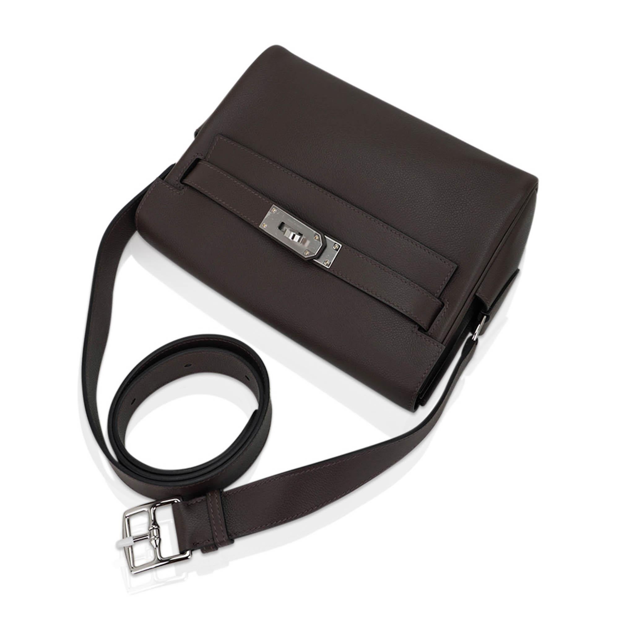 Hermes Kelly Messenger 25 Bag Ecorce Evercolor Leather with Palladium Hardware 1