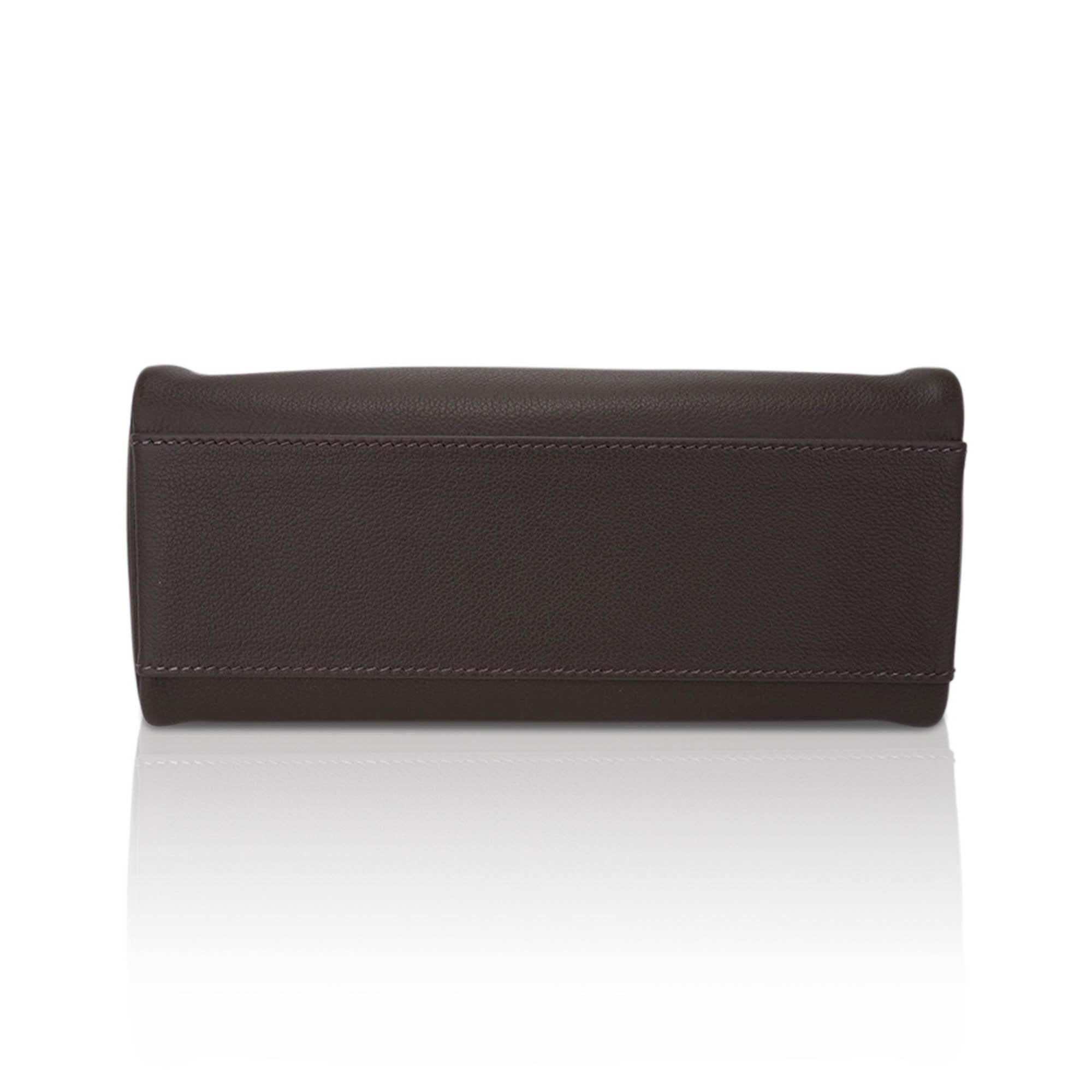 Hermes Kelly Messenger 25 Bag Ecorce Evercolor Leather with Palladium Hardware 4