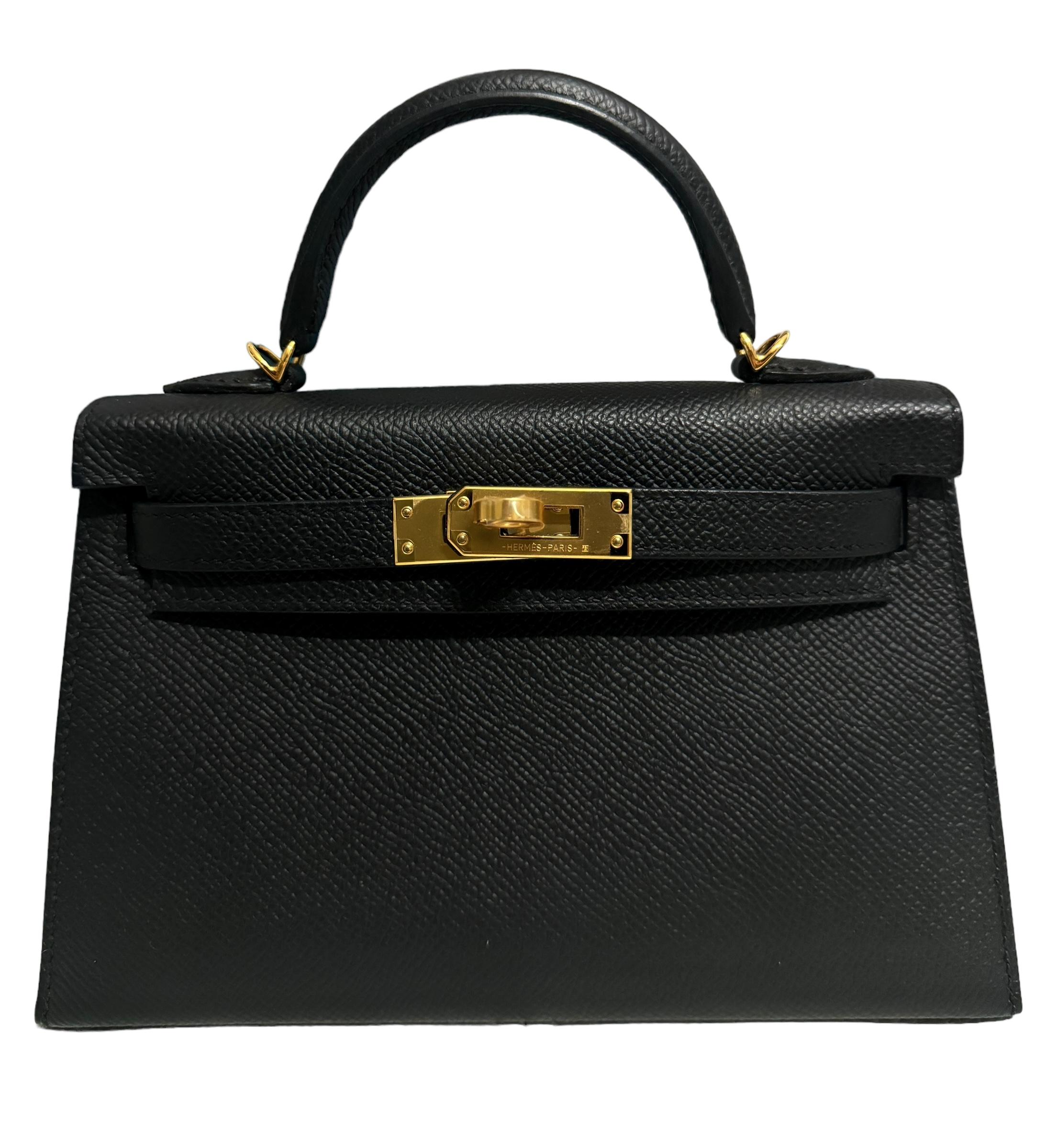 Ultra Rare and Hardest to get Hermes Mini Kelly 20 Black 