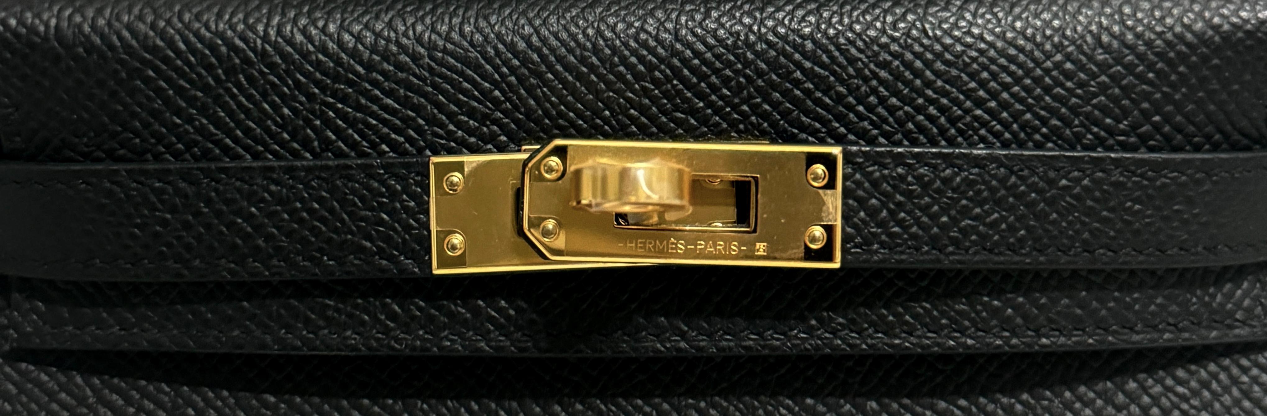 Hermes Kelly Mini 20 Black Noir Epsom Leather Gold Hardware GRAIL RARE 2023 1