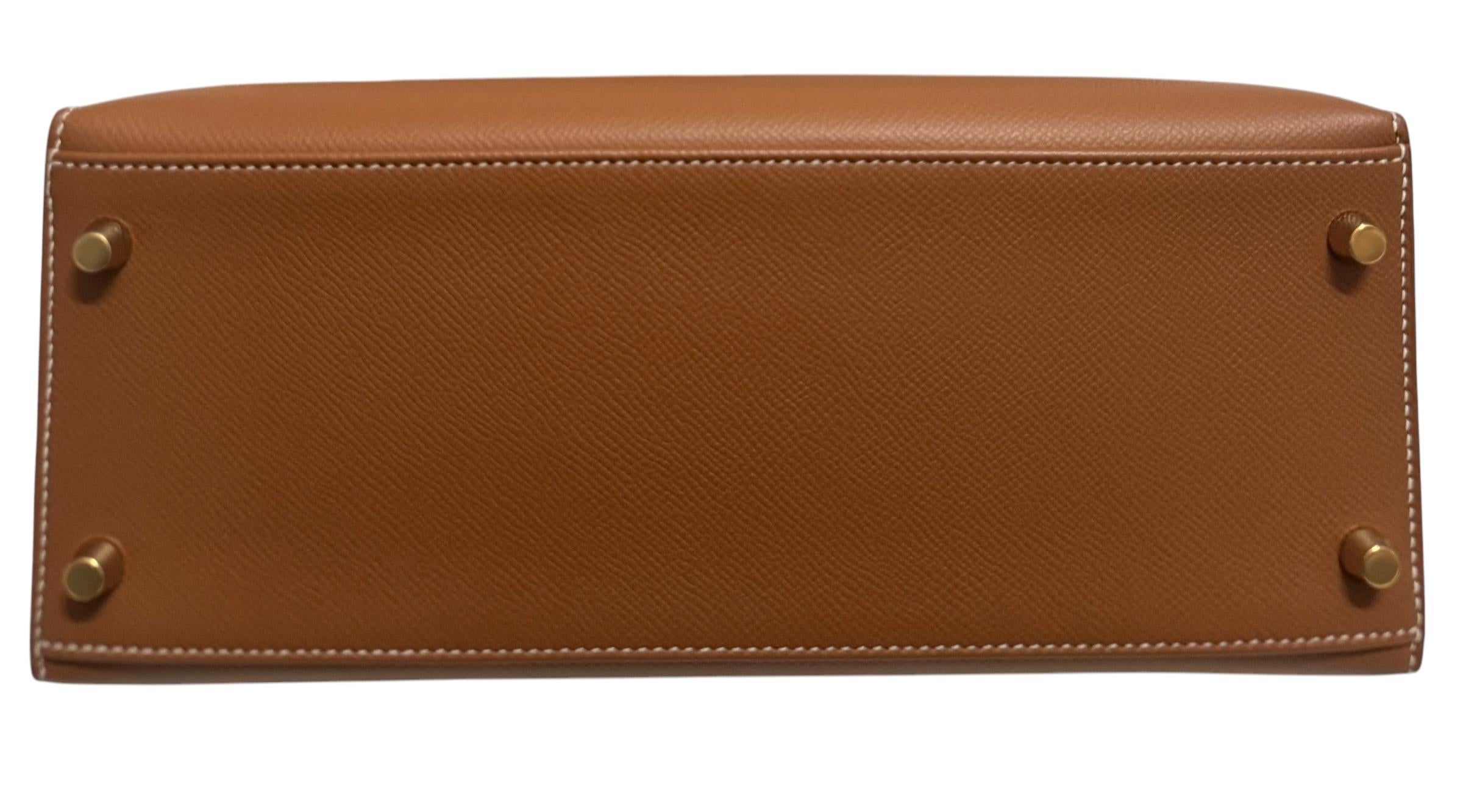 Hermes Kelly Mini 20 Gold Tan Epsom Leather Gold Hardware 1