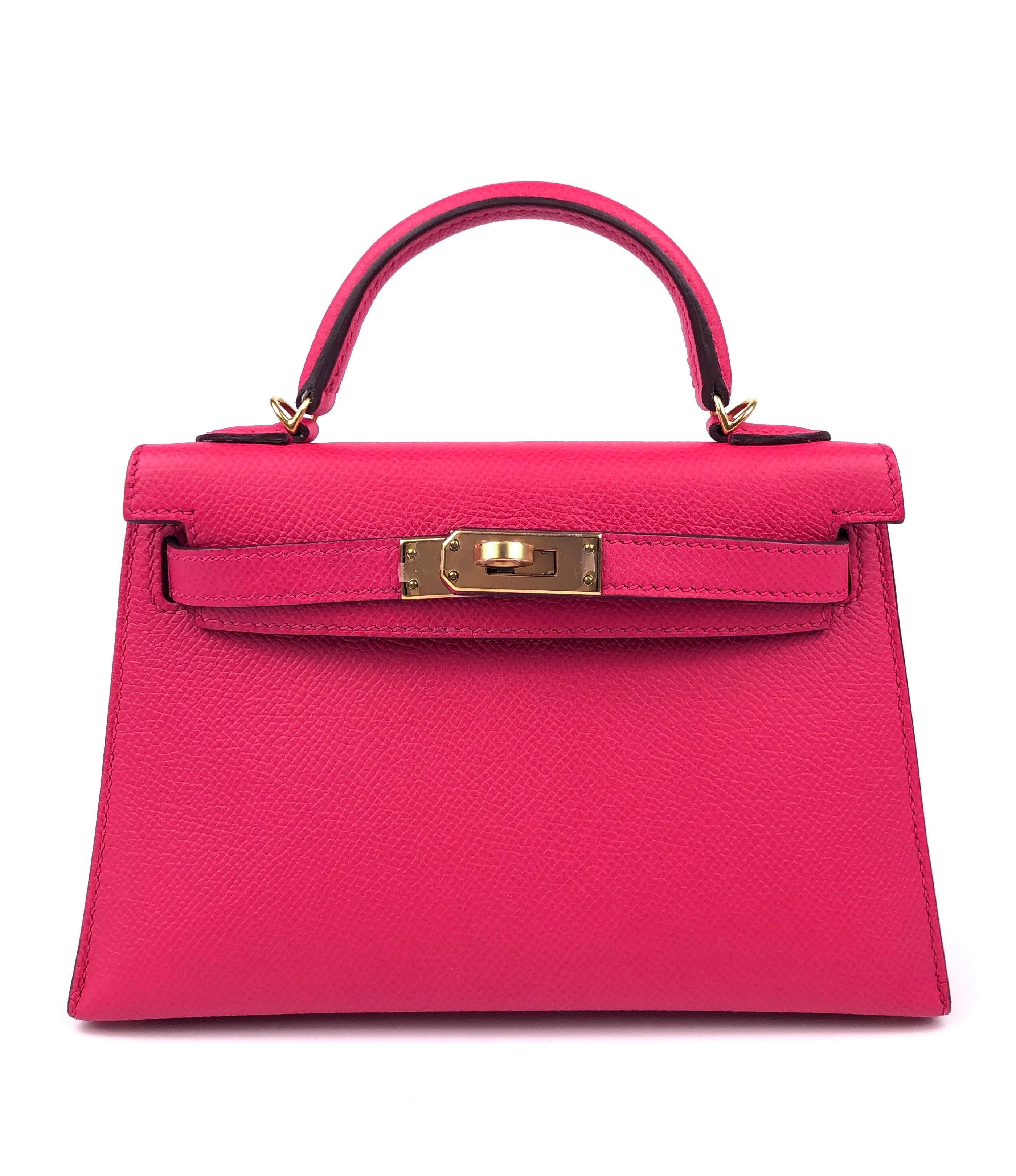 As New Hermes Kelly Mini 20 Rose Extreme Epsom Gold Hardware. 2019 D Stamp. With Box. 

Shop with Confidence from Lux Addicts. Authenticity Guaranteed! 