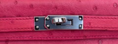 Hermes Kelly Mini 20 Rose Tyrien Leather Palladium Hardware Rare Shoulder Bag