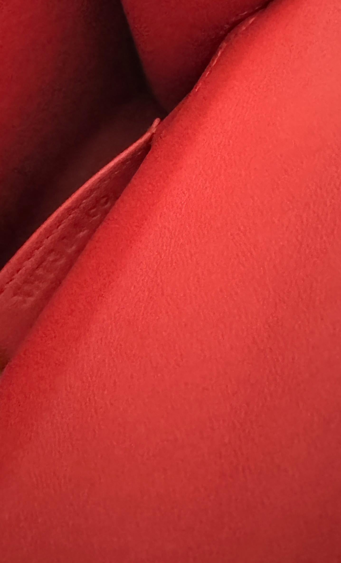 Hermes Kelly Mini 20 Rouge Tomate Red Tomato Epsom Leather Palladium Hardware 4