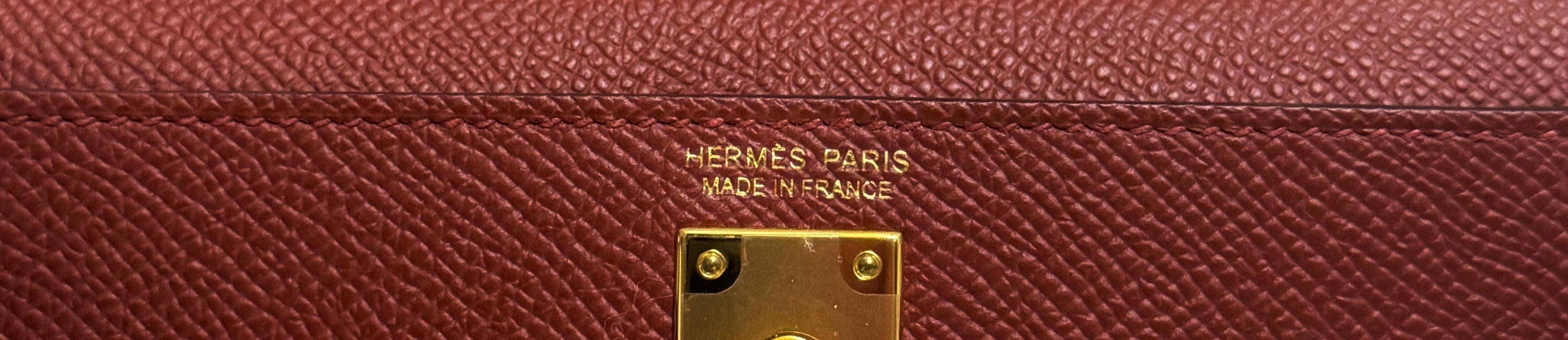 Hermes Kelly Mini 20 Rouge Venetian Red Epsom Leather Gold Hardware In New Condition In Miami, FL
