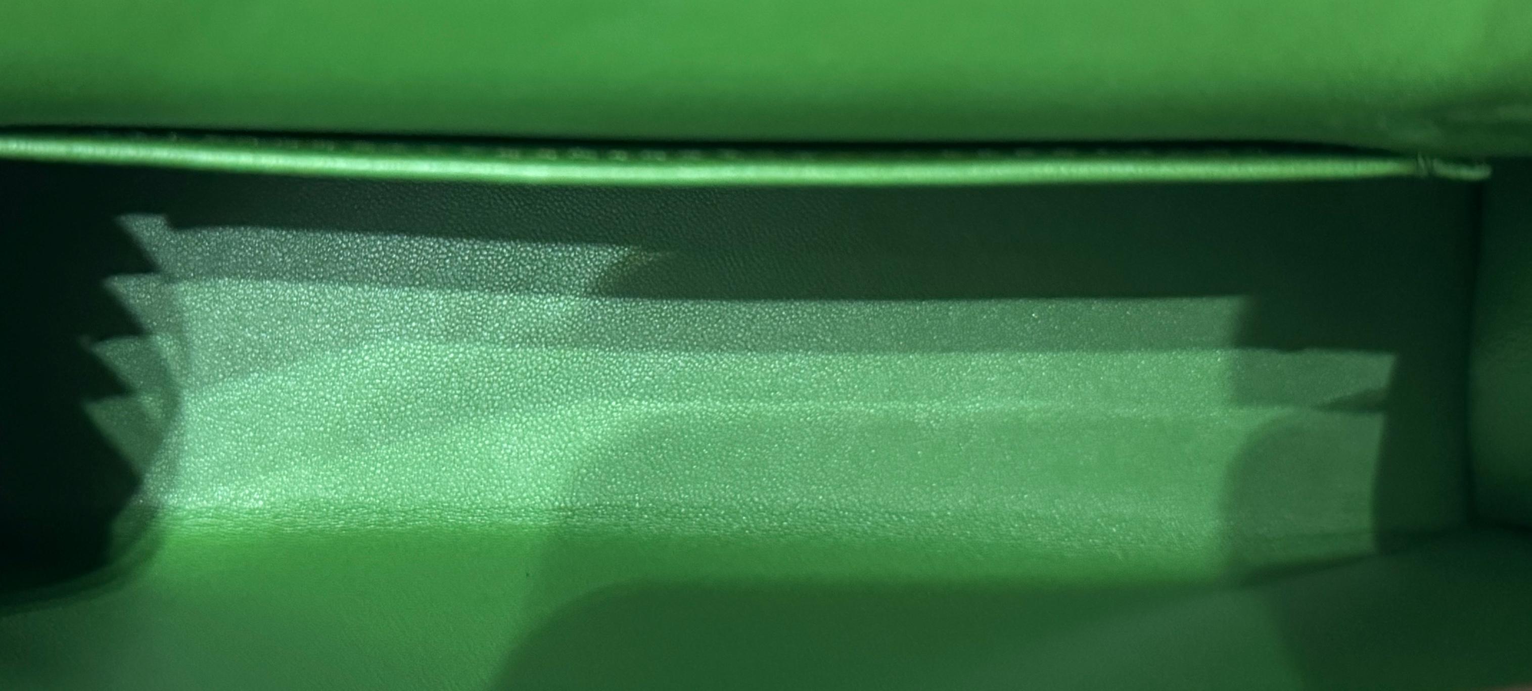 Hermes Kelly Mini 20 Vert Yucca Green Epsom Leather Gold Hardware RARE In New Condition In Miami, FL