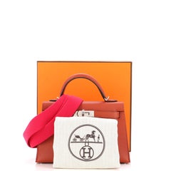 Bolso Hermes Kelly Mini II Amazone Marrón Chevre Mysore con Herrajes Palladium