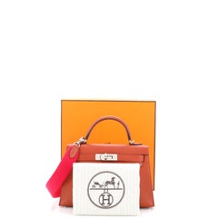 Bolso Hermes Kelly Mini II Amazone Marrón Chevre Mysore con Herrajes Palladium