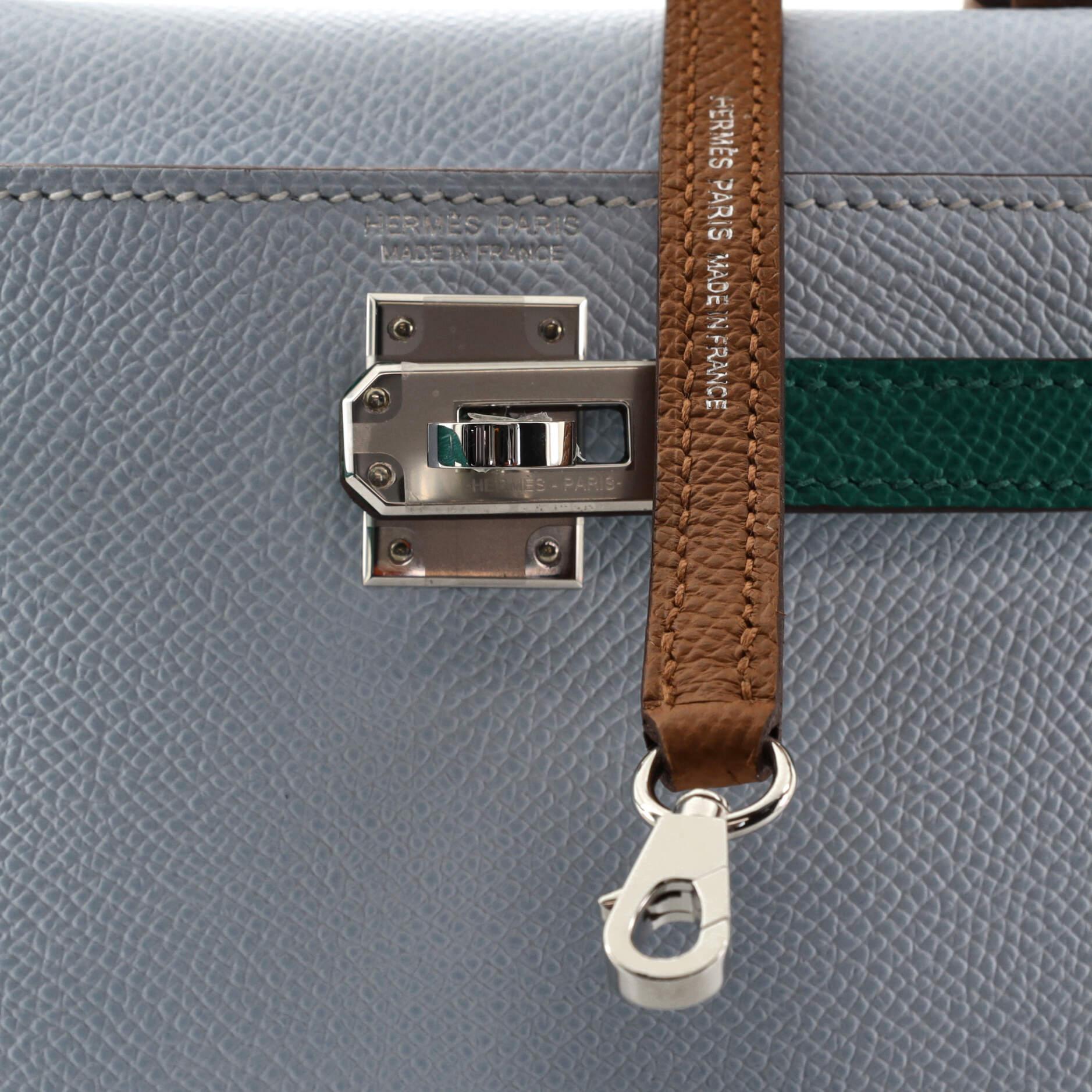 Hermes Kelly Mini II Bag Tricolor Epsom with Palladium Hardware 20 2