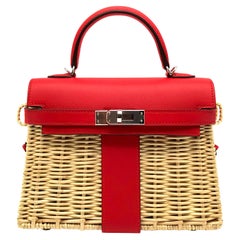 1stdibs Exclusive Hermès Kelly Mini Picnic Rouge De Coeur Swift Palladium