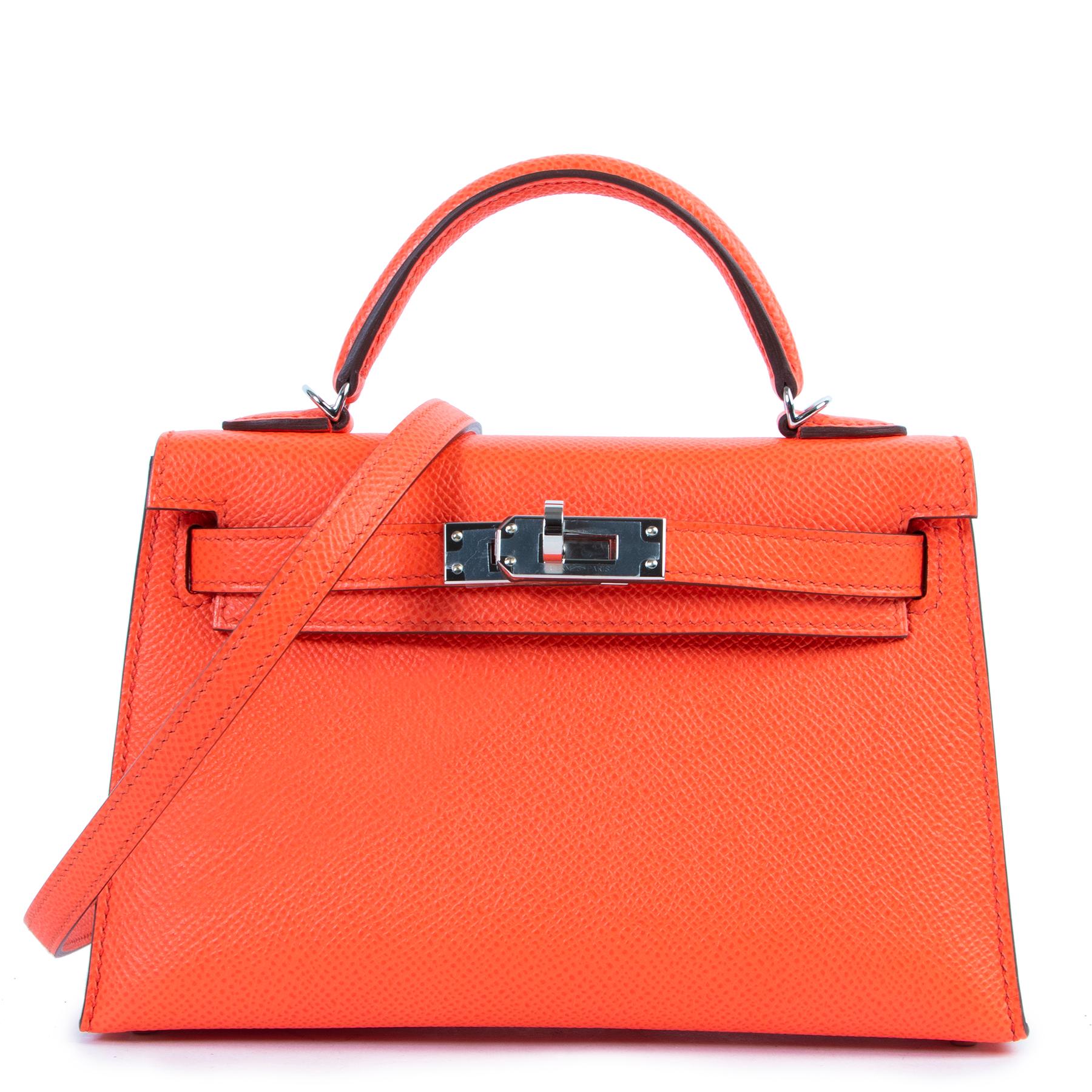 Hermès Kelly Mini Sellier Veau Epsom Rose Texas PHW im Zustand „Neu“ in Antwerp, BE