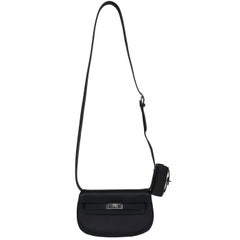 Hermes Kelly Moove Black Swift Calfskin Leather Palladium Hardware Handbag