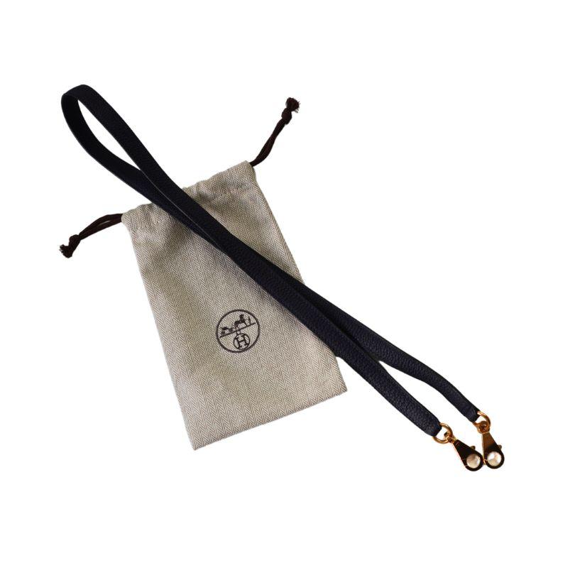 Hermes Kelly Navy Bag Strap In New Condition For Sale In Beverly Hills, CA