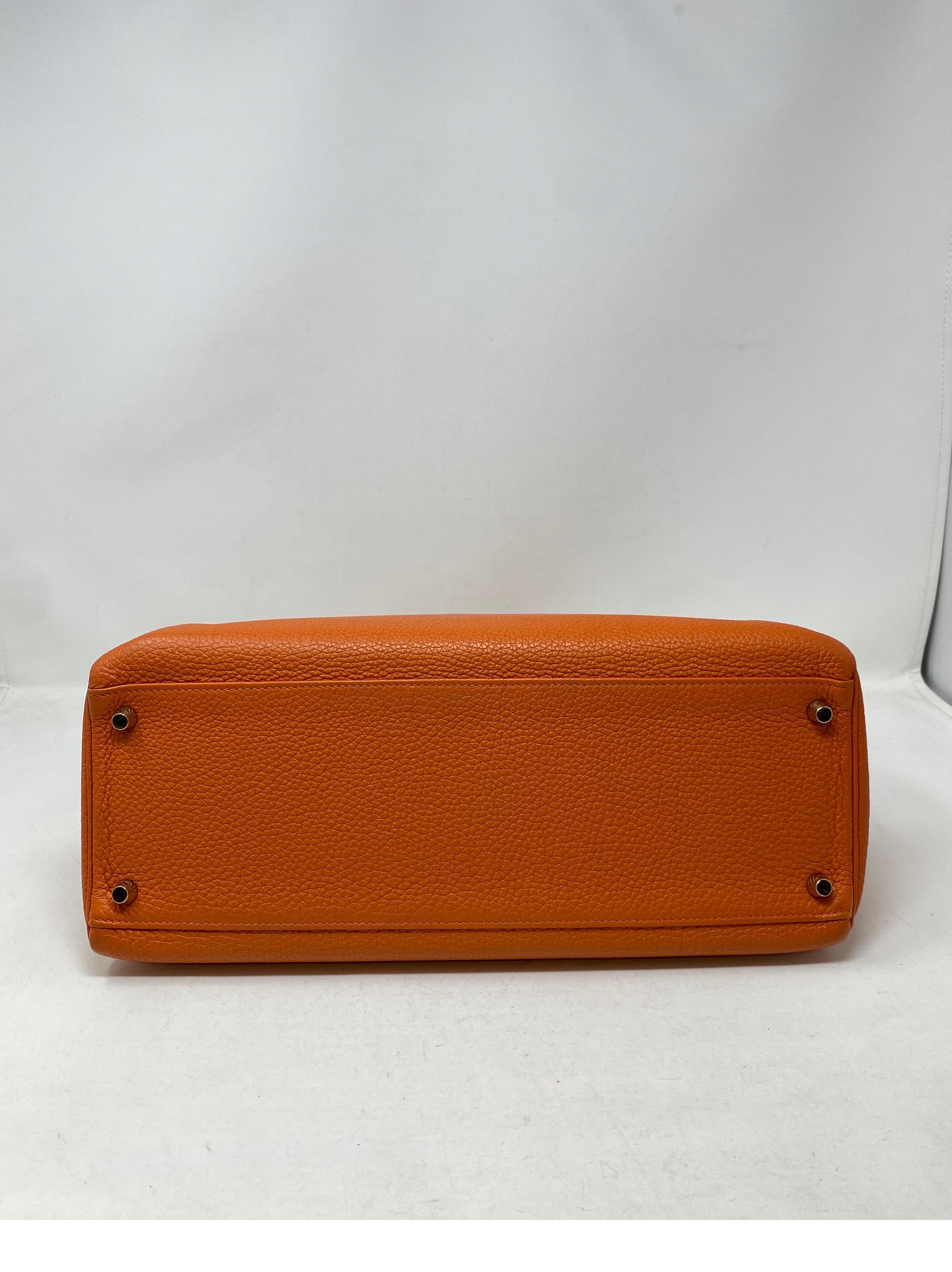 Hermes Kelly Orange 35 Bag 1