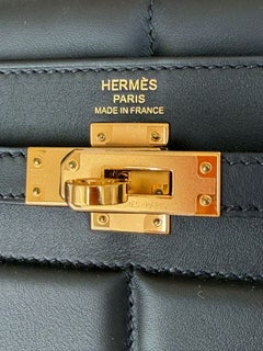 Hermès Kelly Padded 25 Noir/Black Swift Gold Hardware